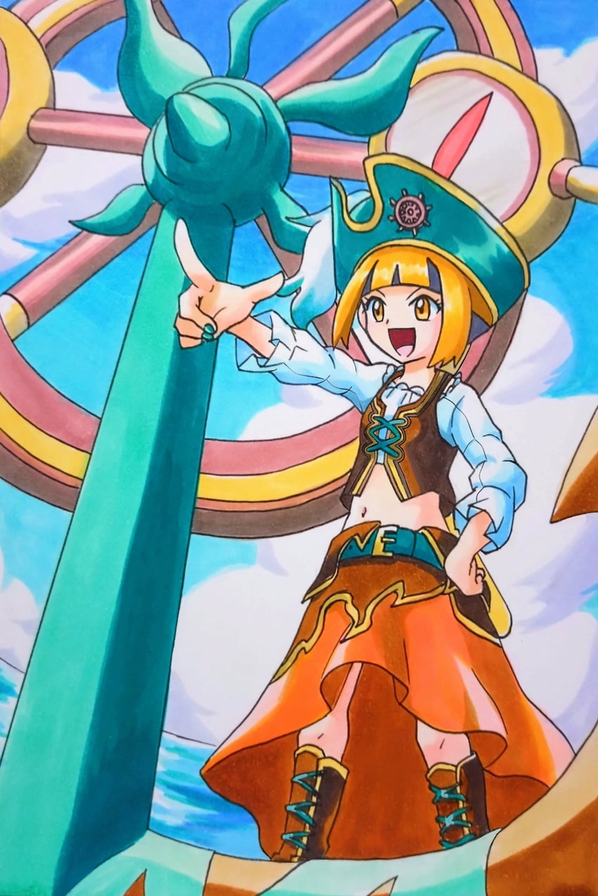 gardenia and dhelmise (pokemon and 1 more) drawn by speedy_(pkh)