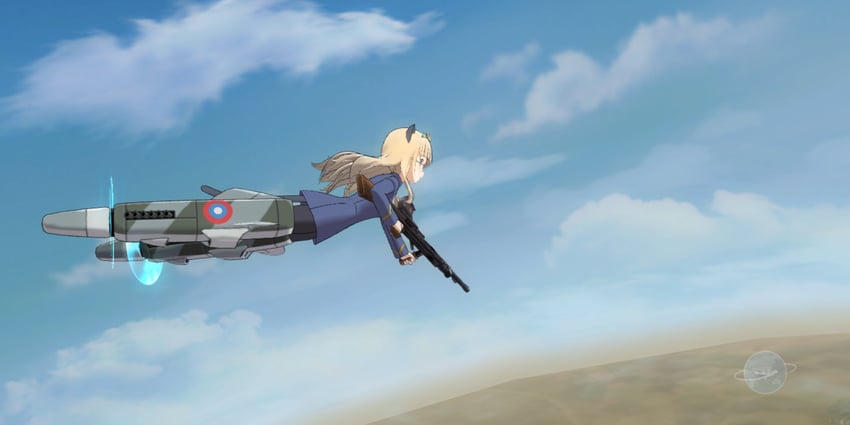 perrine h. clostermann (world witches series and 1 more) drawn by aohashi_ame