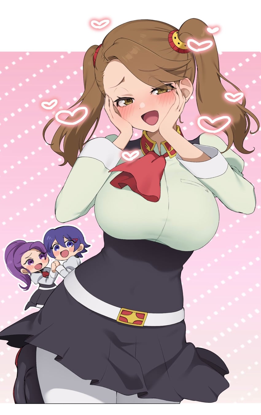 sazaki kaoruko, shigure mahiru, and sano keiko (gundam and 2 more) drawn by campbell_xx