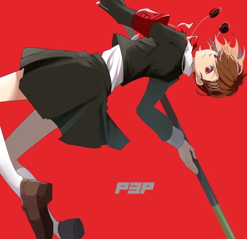 shiomi kotone (persona and 2 more) drawn by kyuryuu_anuma