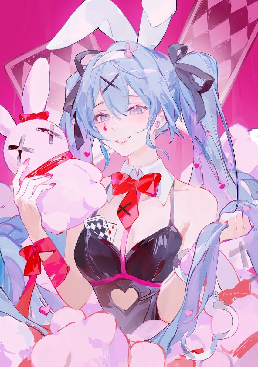 hatsune miku (vocaloid and 1 more) drawn by yueko_(jiayue_wu)