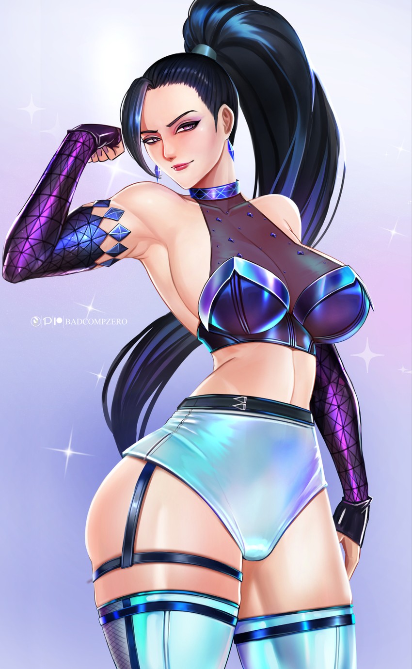 kai'sa and k/da all out kai'sa (league of legends) drawn by badcompzero