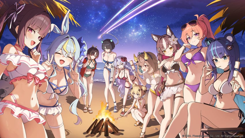 kaneko lumi, erina makina, fujikura uruka, chisaka airi, himemiya rie, and 5 more (phase connect) drawn by goeleu