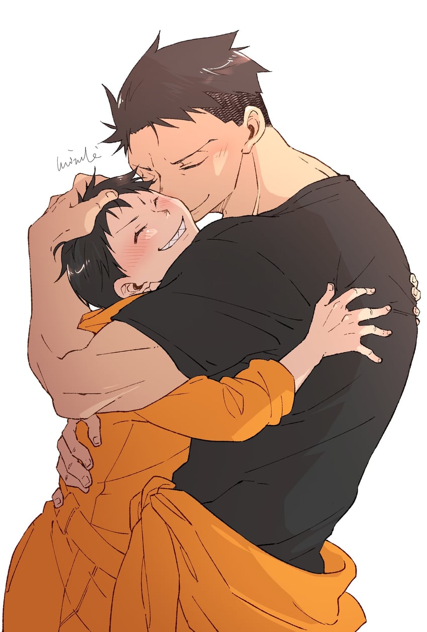 akitaru oubi and shinra kusakabe (en'en no shouboutai) drawn by mzkenen