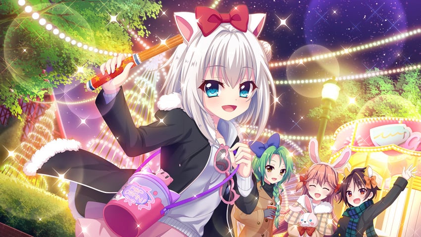 nishidate haku, haeno akari, bandou mikuru, and shirokita kuroha (re:stage!) drawn by izumi_tsubasu