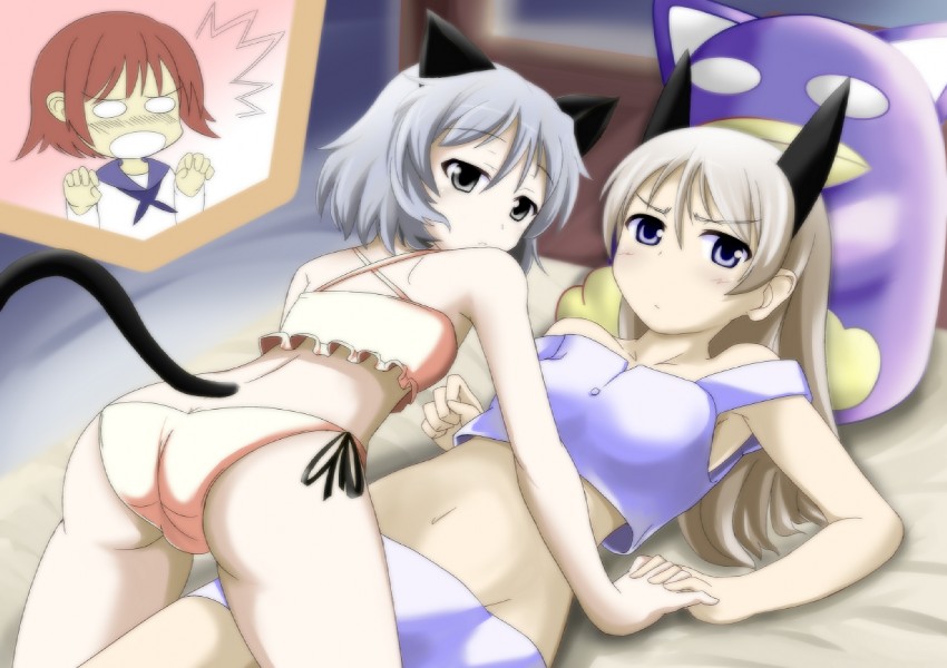sanya v. litvyak, eila ilmatar juutilainen, and miyafuji yoshika (world witches series and 1 more) drawn by re:d_(red_liquid)
