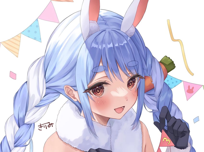 usada pekora and don-chan (hololive) drawn by kirimi