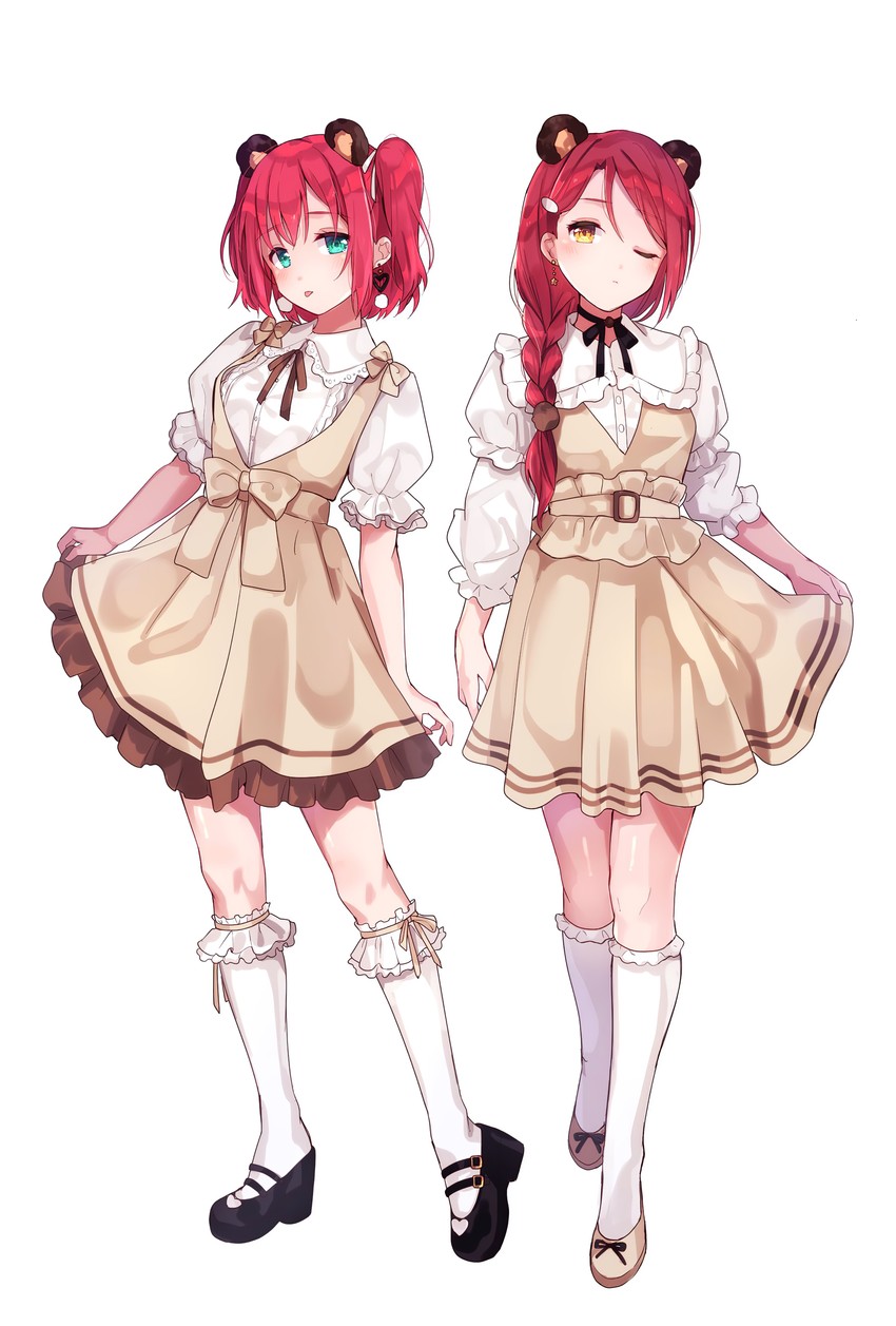 sakurauchi riko and kurosawa ruby (love live! and 1 more) drawn by goroo_(eneosu)