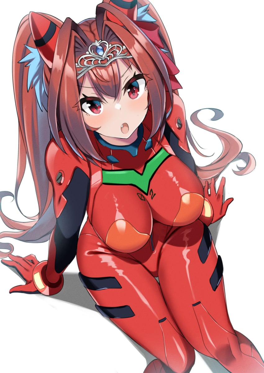souryuu asuka langley and daiwa scarlet (umamusume and 1 more) drawn by sasanon_(sasapoliton)