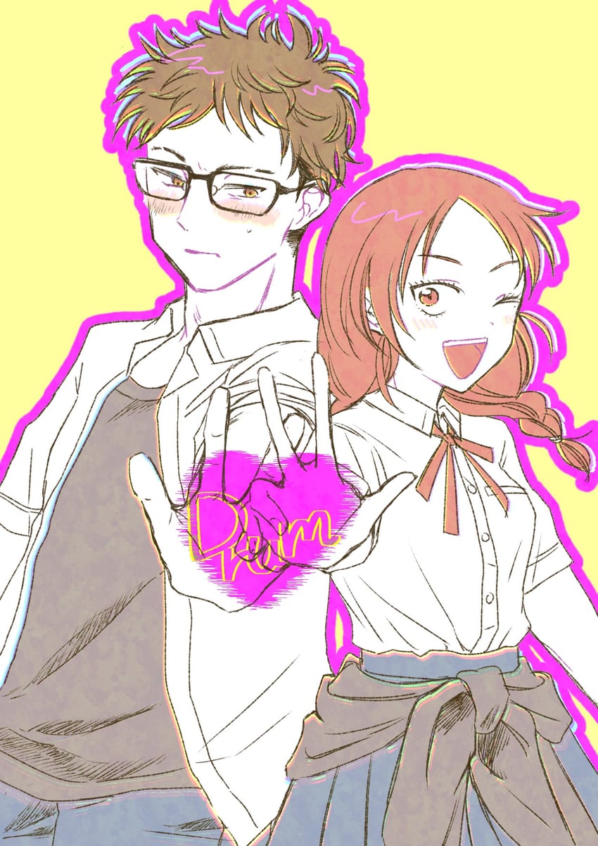 uchida momo and tohno gen (futsuu no keion-bu) drawn by kokiyun_1210