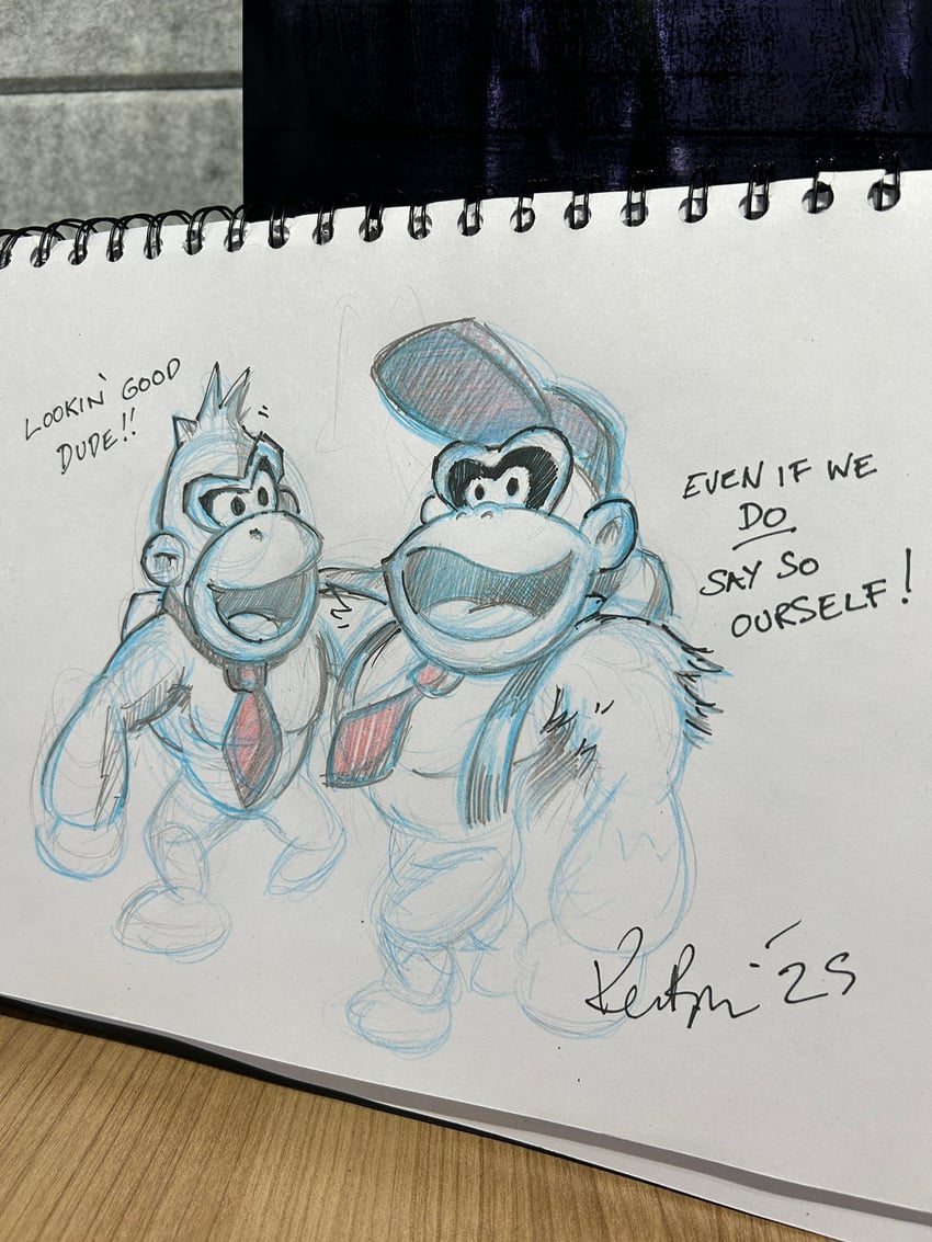 donkey kong (donkey kong and 2 more) drawn by kev_bayliss
