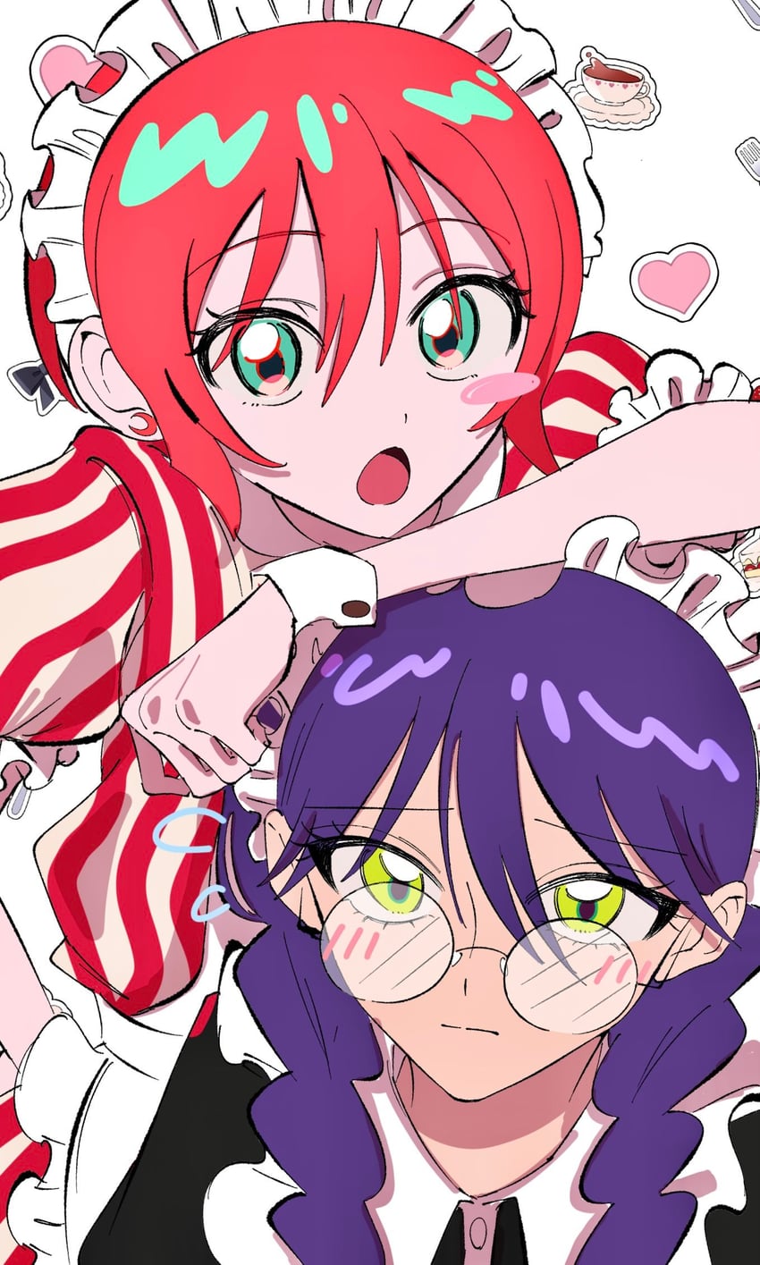 amate yuzuriha and nyaan (gundam and 1 more) drawn by euph0ria_105