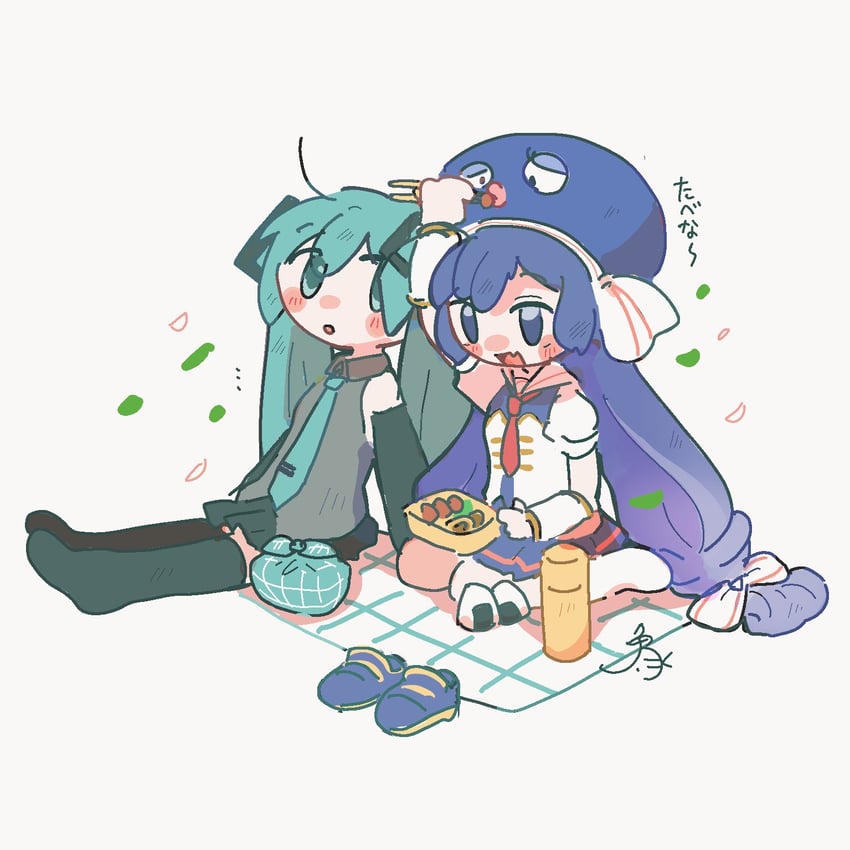 hatsune miku and otomachi una (vocaloid) drawn by zosan_suru_zosan