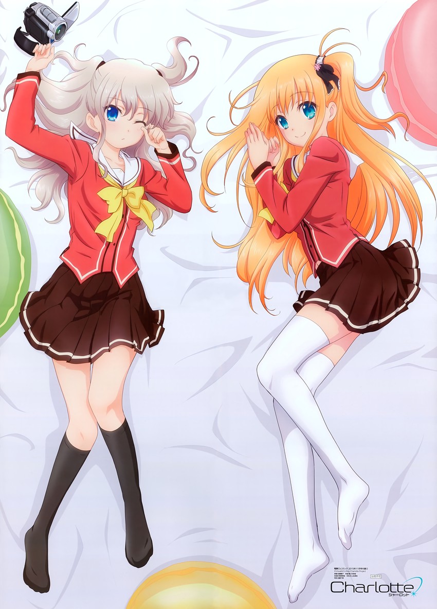 tomori nao and nishimori yusa (charlotte and 1 more) drawn by satou_youko