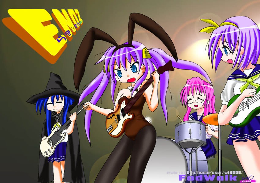 hiiragi kagami, izumi konata, hiiragi tsukasa, and takara miyuki (suzumiya haruhi no yuuutsu and 1 more)