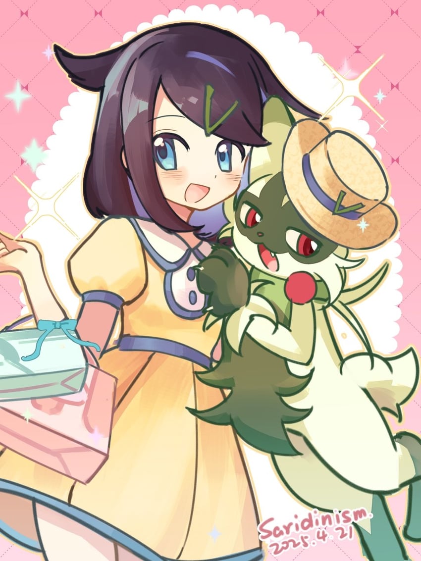 liko and floragato (pokemon and 1 more) drawn by saridinism