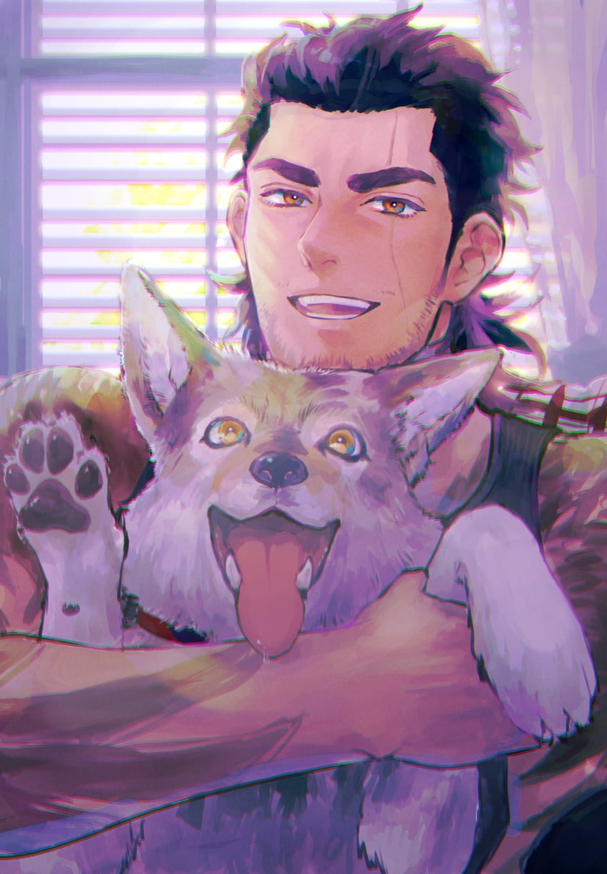 gladiolus amicitia (final fantasy and 1 more) drawn by koro_mma