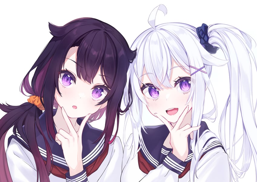 setsuna and shirono mirai (original) drawn by zero_(miraichizu)