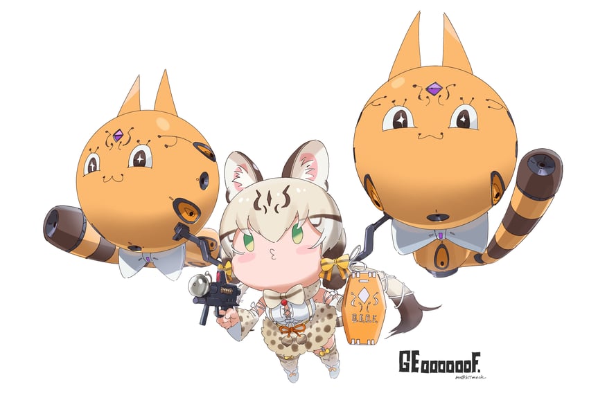 geoffroy's cat (gundam and 3 more) drawn by beleven