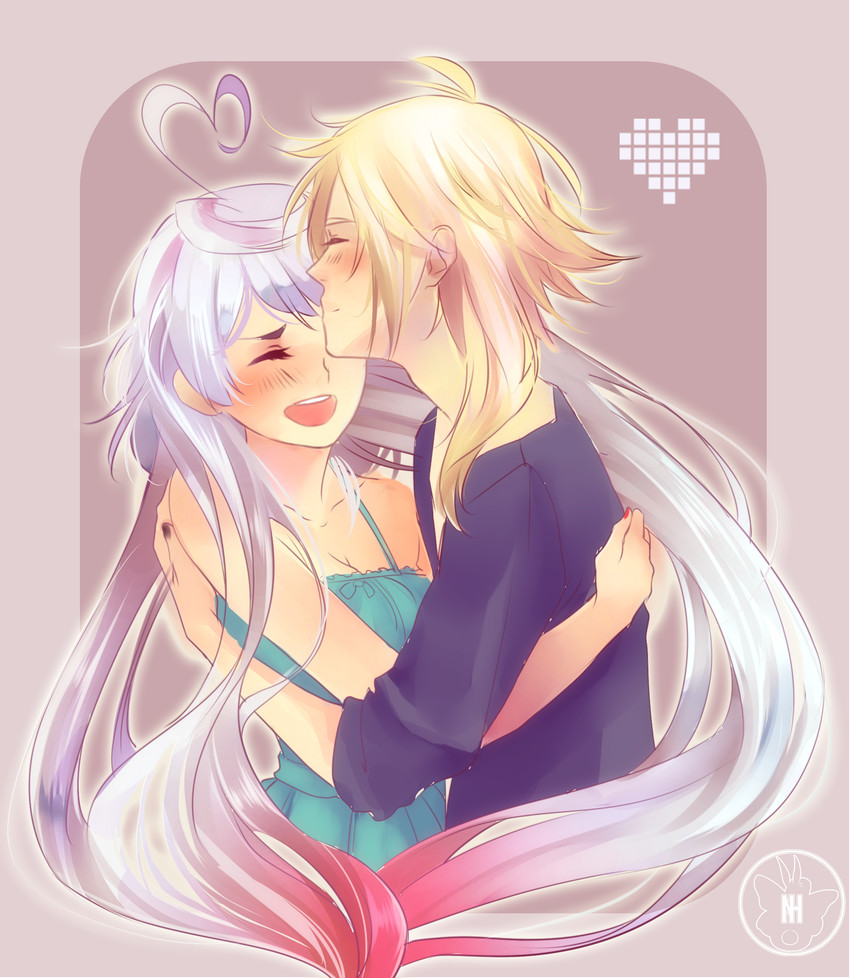 yohioloid and maika (vocaloid) drawn by noririn-hayashi