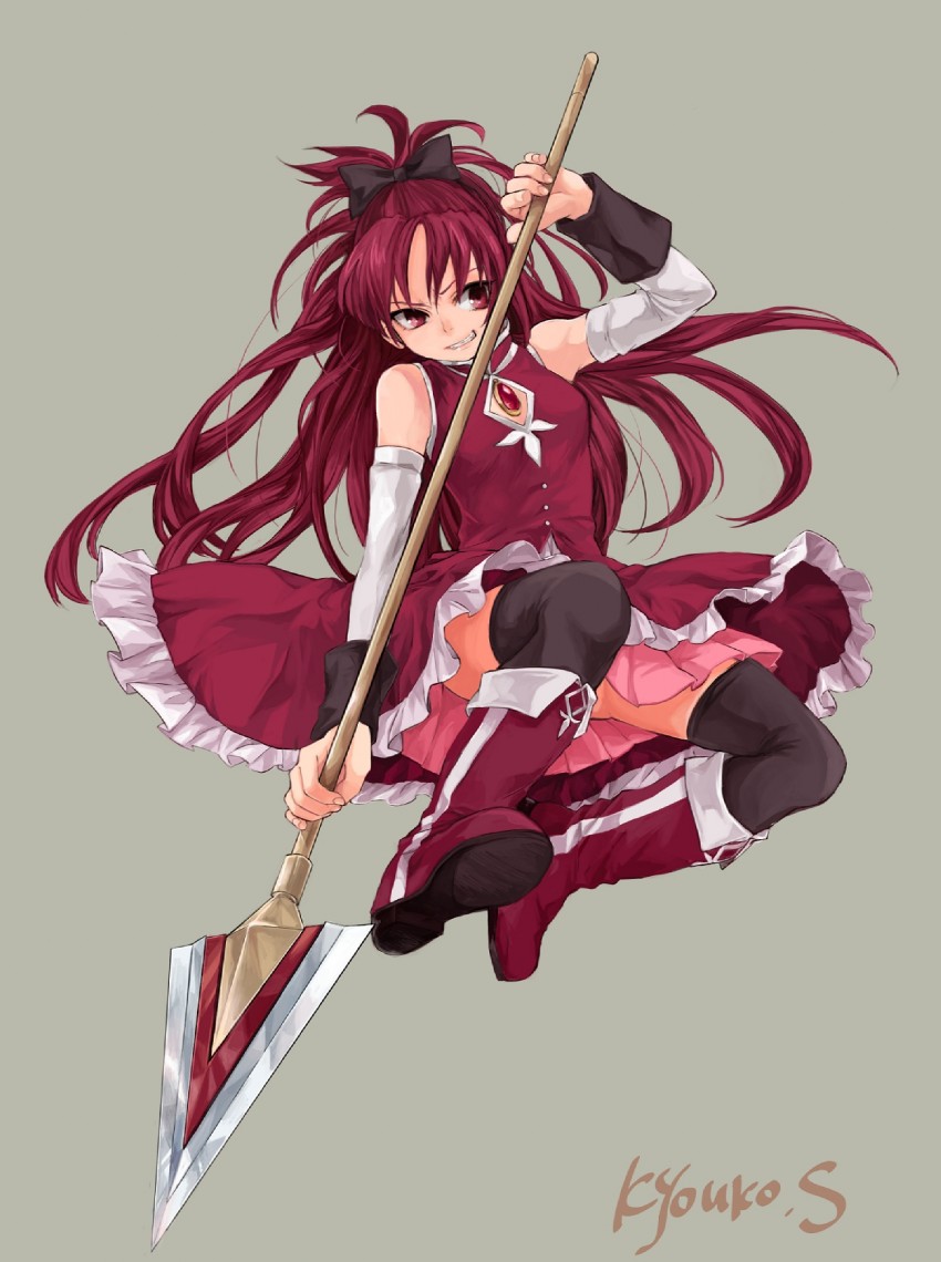 sakura kyoko (mahou shoujo madoka magica) drawn by mishima_ssuru