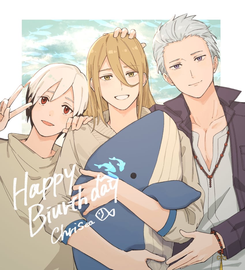 kitamura sora, kuzunoha amehiko, and koron chris (idolmaster and 1 more) drawn by zbzb_sea