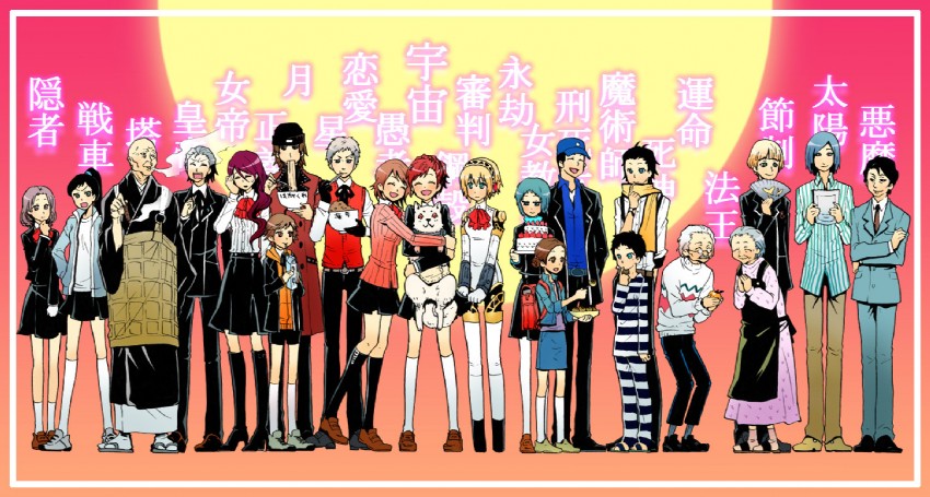 shiomi kotone, takeba yukari, kirijou mitsuru, yamagishi fuuka, sanada akihiko, and 14 more (persona and 2 more) drawn by mitr