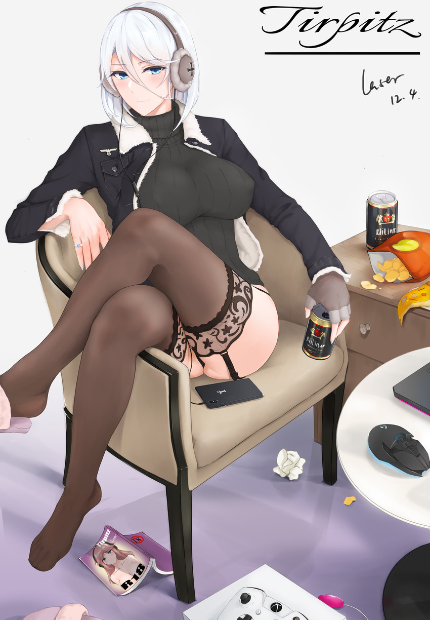 tirpitz (azur lane and 1 more) drawn by laserflip
