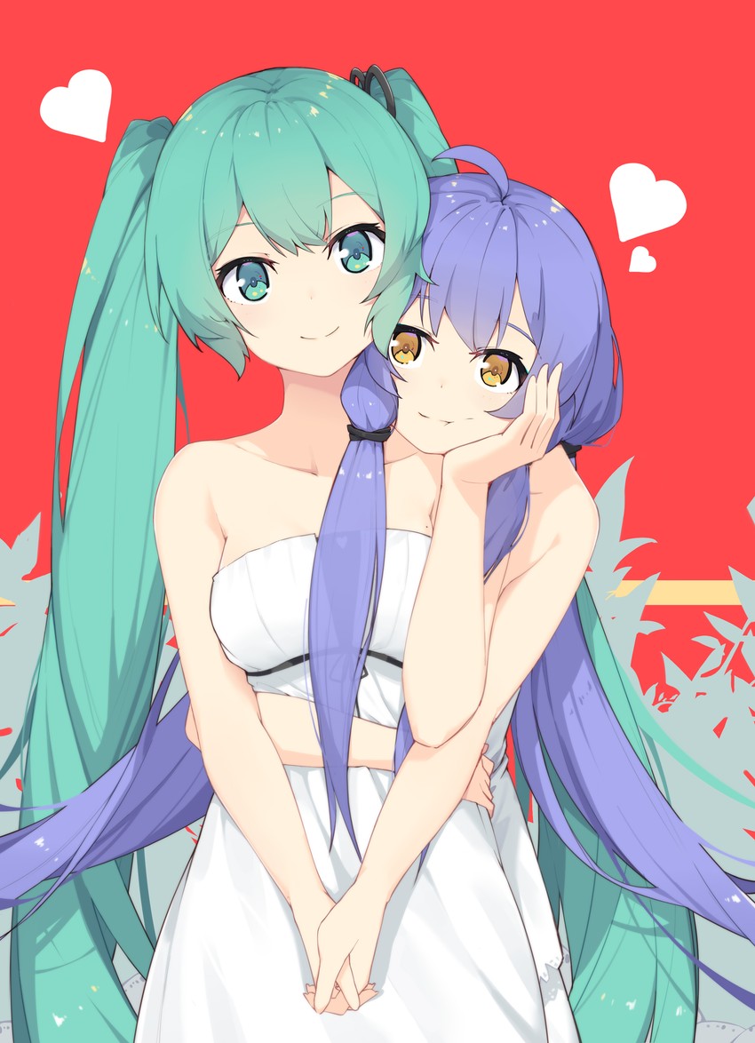 hatsune miku and xingchen (vocaloid and 1 more) drawn by zhayin-san