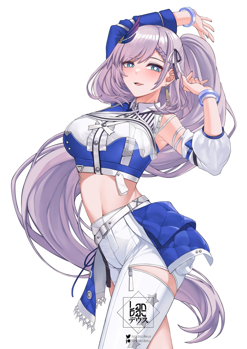 pavolia reine (hololive and 1 more) drawn by landacdeus