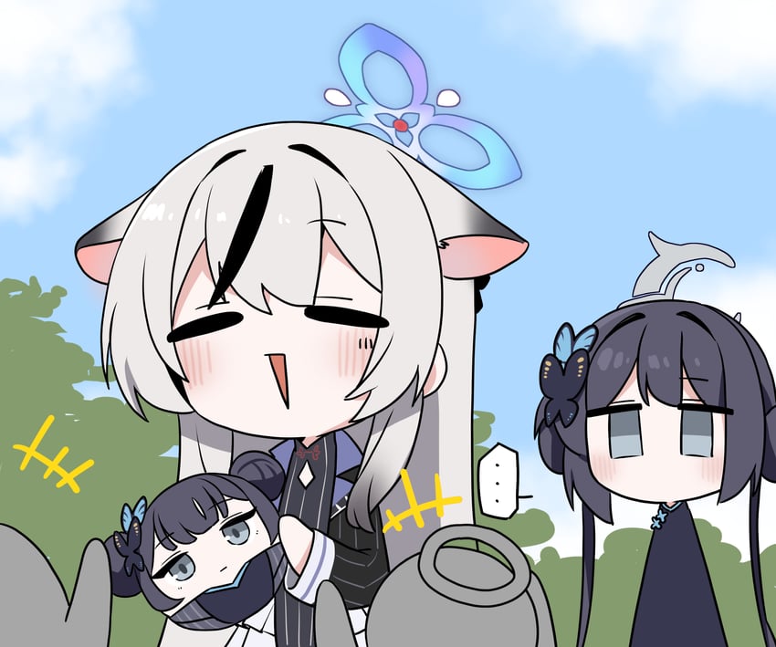 kisaki and kokona (blue archive) drawn by b.t._(boob_tong)