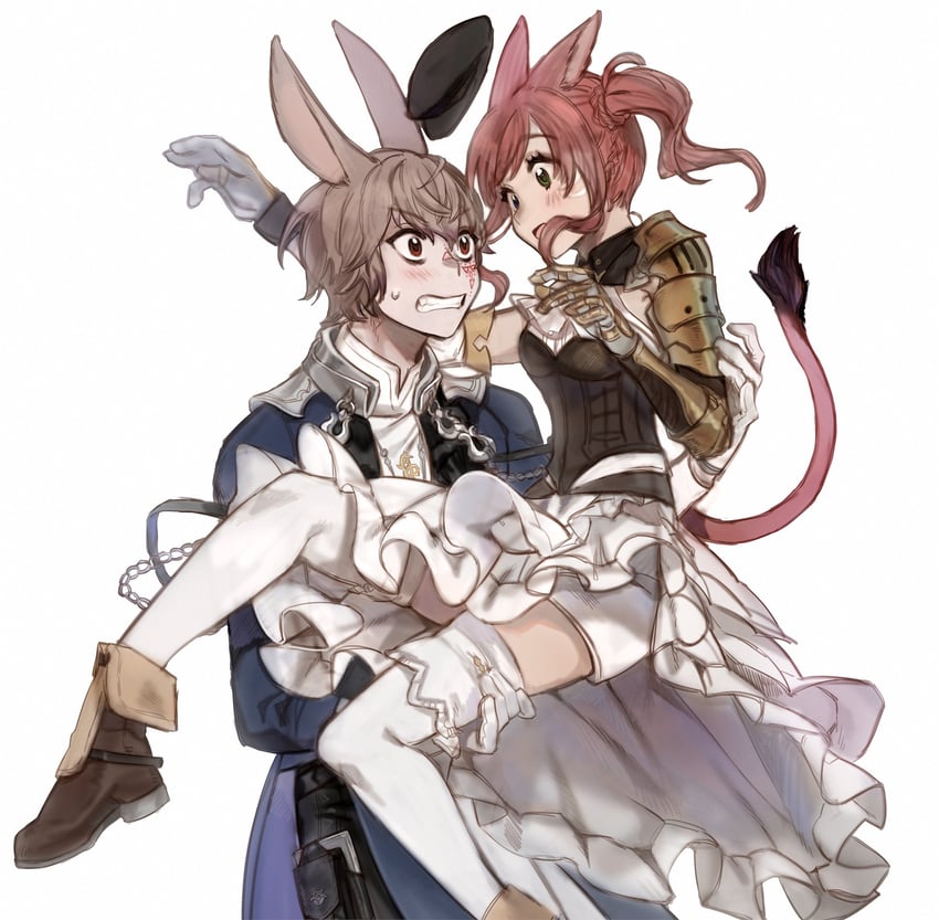 loifa and lalah jinjahl (final fantasy and 1 more) drawn by gg_dal