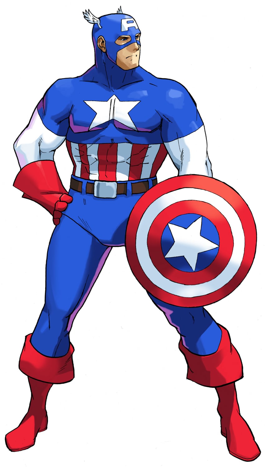 steve rogers and captain america (marvel and 1 more) drawn by bengus
