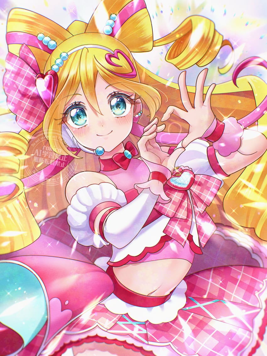 sakura uta and cure idol (precure and 1 more) drawn by rokico