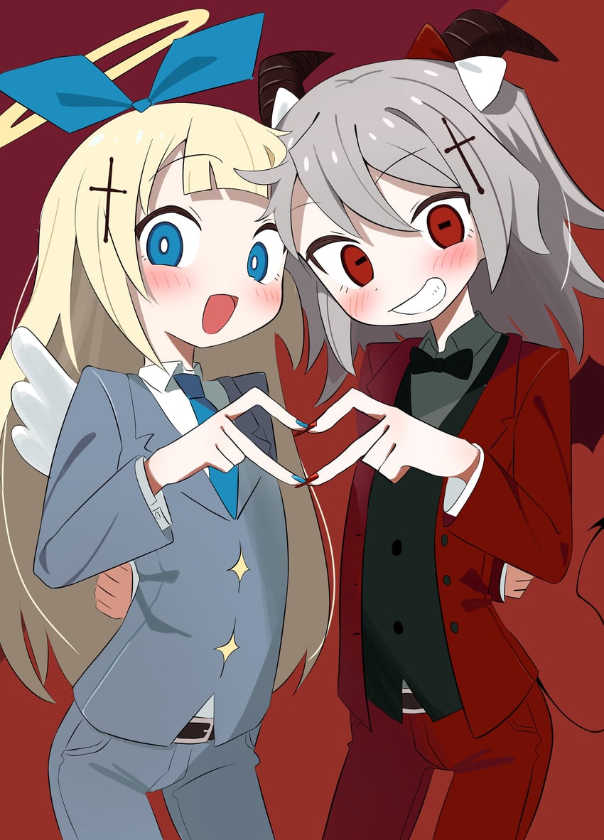 akuma and tenshi (aiobahn and 1 more) drawn by saku_p