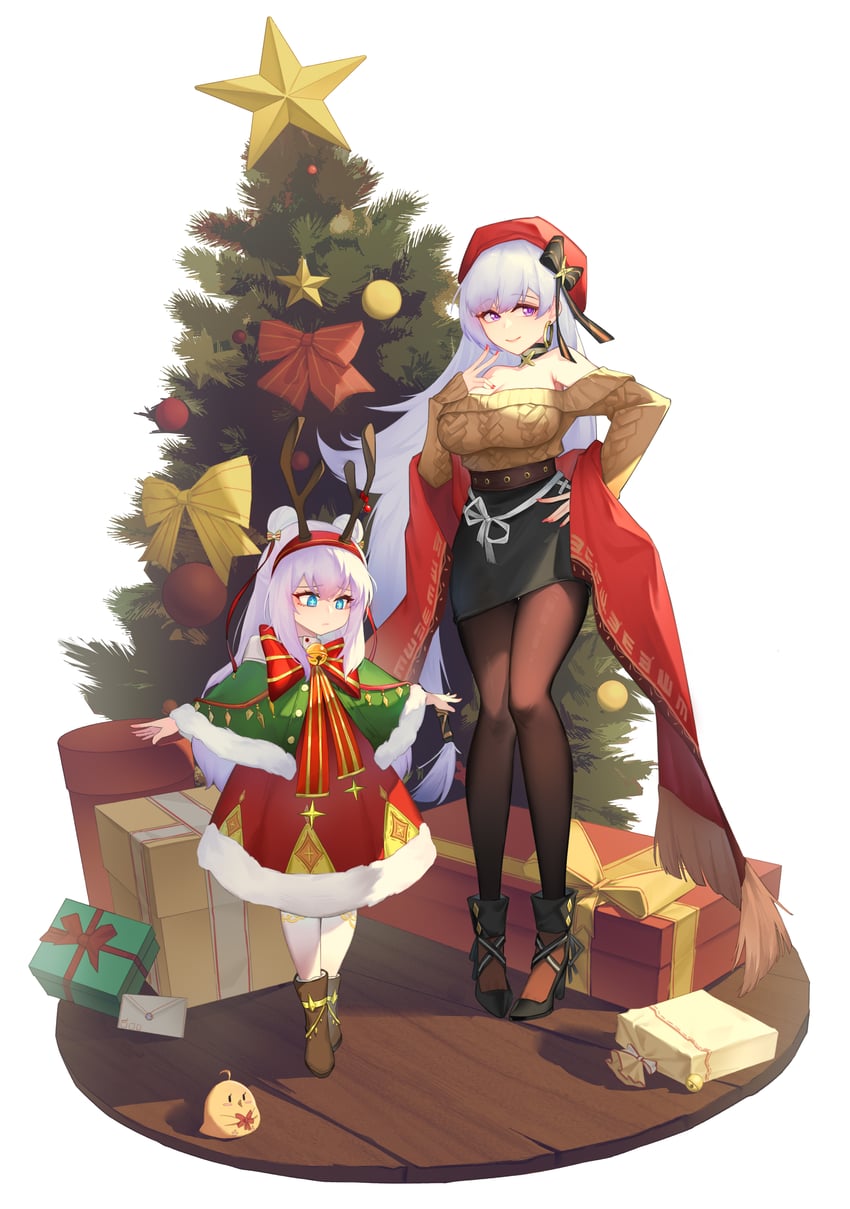 manjuu, belfast, and le malin (azur lane) drawn by jiexue