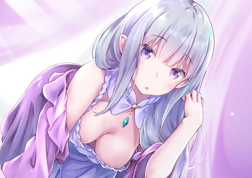 emilia (re:zero kara hajimeru isekai seikatsu) drawn by bit_(keikou_syrup)