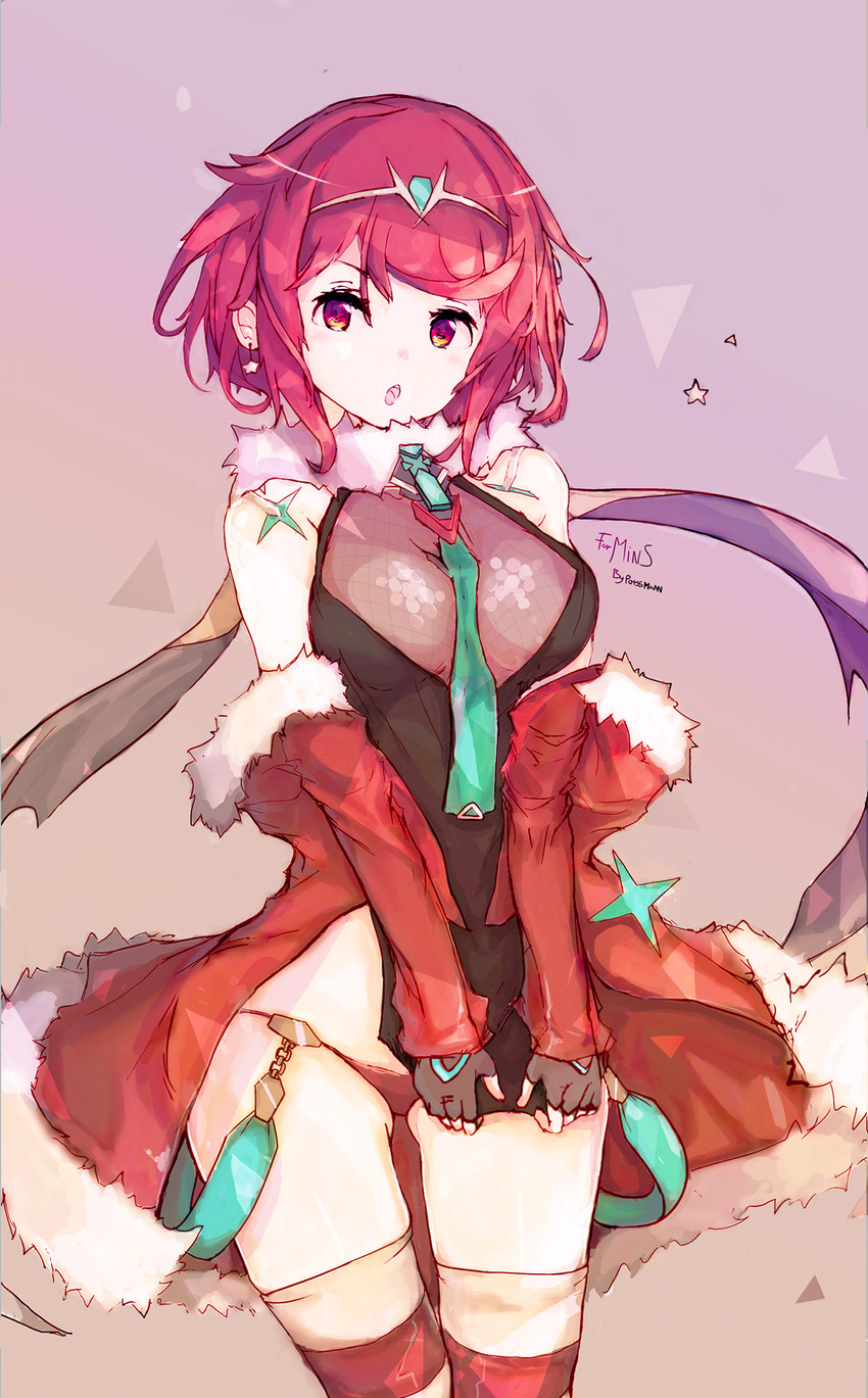 pyra (xenoblade chronicles and 1 more) drawn by potssmann
