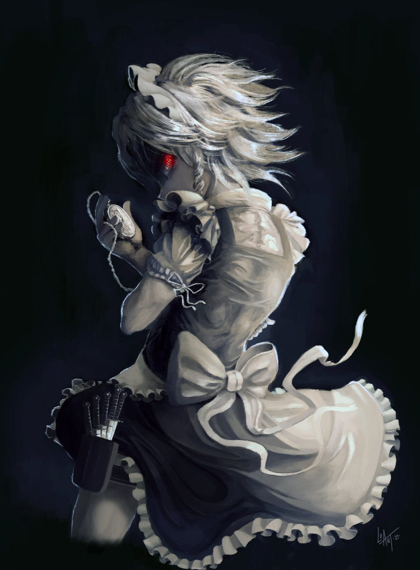 izayoi sakuya (touhou and 1 more) drawn by luant