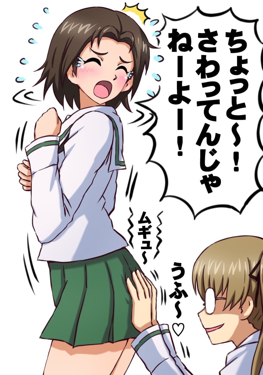 sawa azusa and oono aya (girls und panzer) drawn by omachi_(slabco)