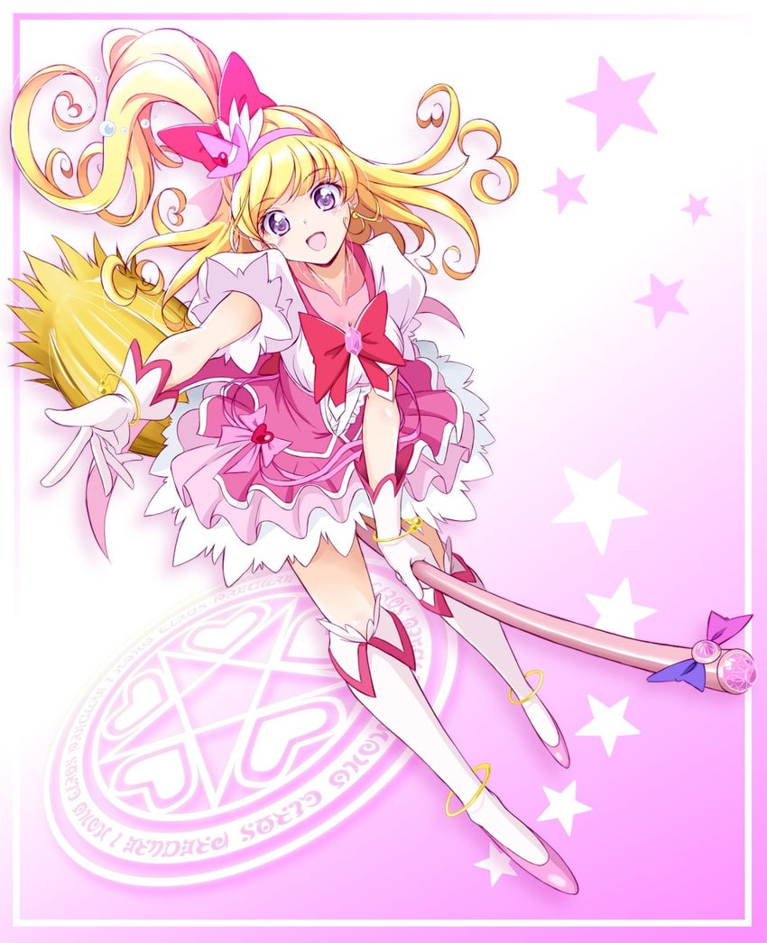 asahina mirai and cure miracle (precure and 1 more) drawn by amraam120c