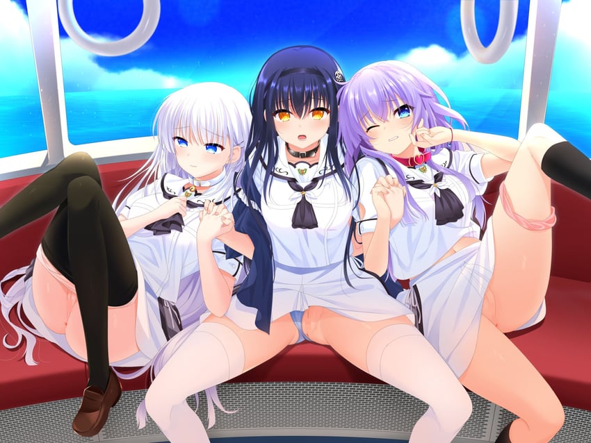 naruse shiroha, kushima kamome, and sorakado ai (summer pockets) drawn by otou_(otou_san)