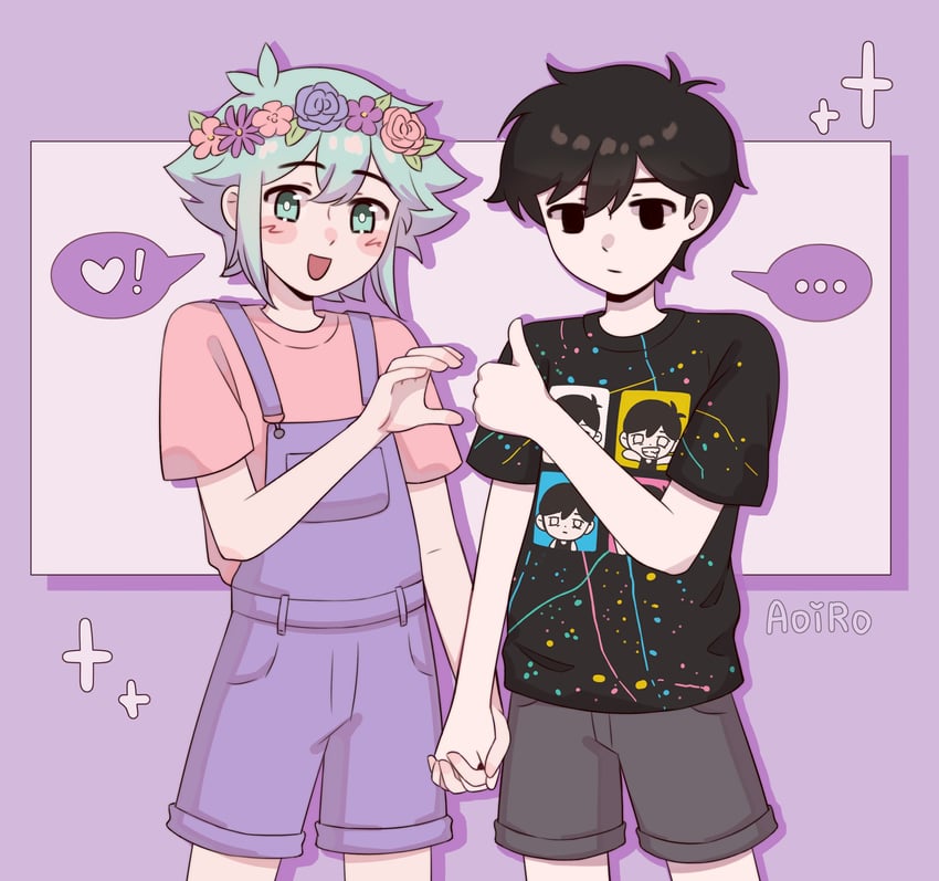 omori and basil (omori) drawn by aoiro_arts