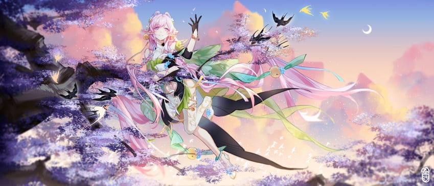 elysia (honkai and 1 more) drawn by sang_sha