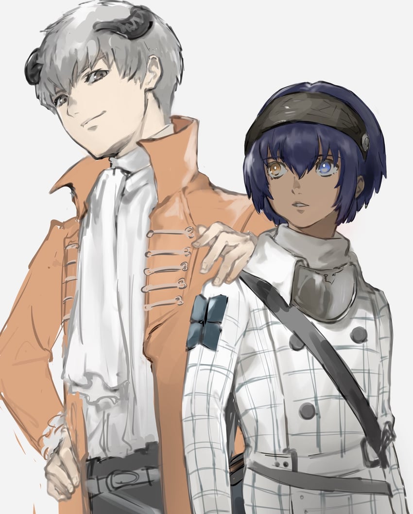 protagonist and strohl (metaphor: refantazio) drawn by samerkgk