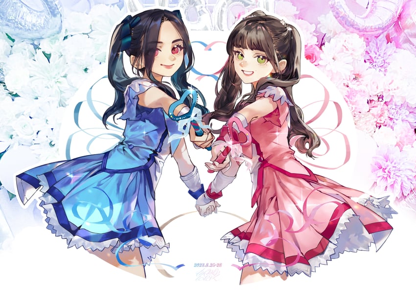 kawasaki sakura and inoue nagi (nogizaka46) drawn by itsu_ninaku