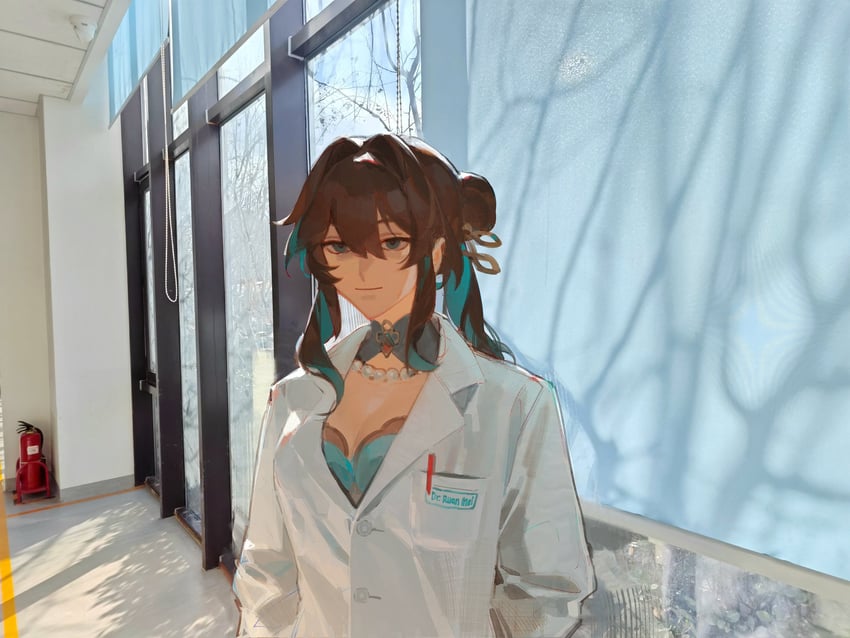 ruan mei (honkai and 1 more) drawn by elodeas