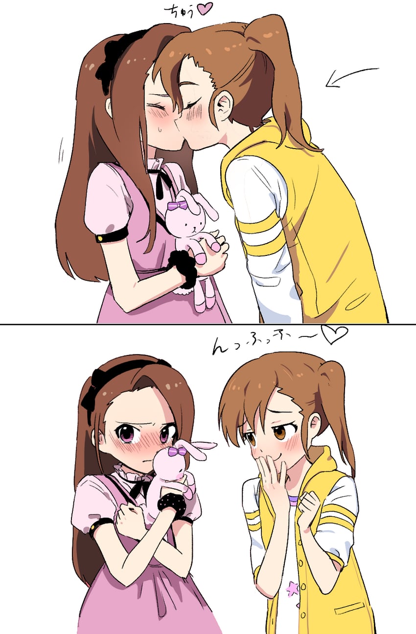 minase iori, futami mami, and usa-chan (idolmaster and 2 more) drawn by itohari_(mamiiori1)