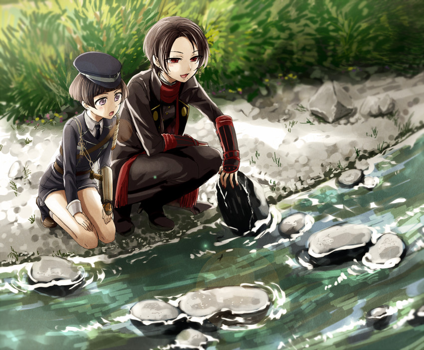kashuu kiyomitsu and hirano toushirou (touken ranbu) drawn by izumi_kikaku