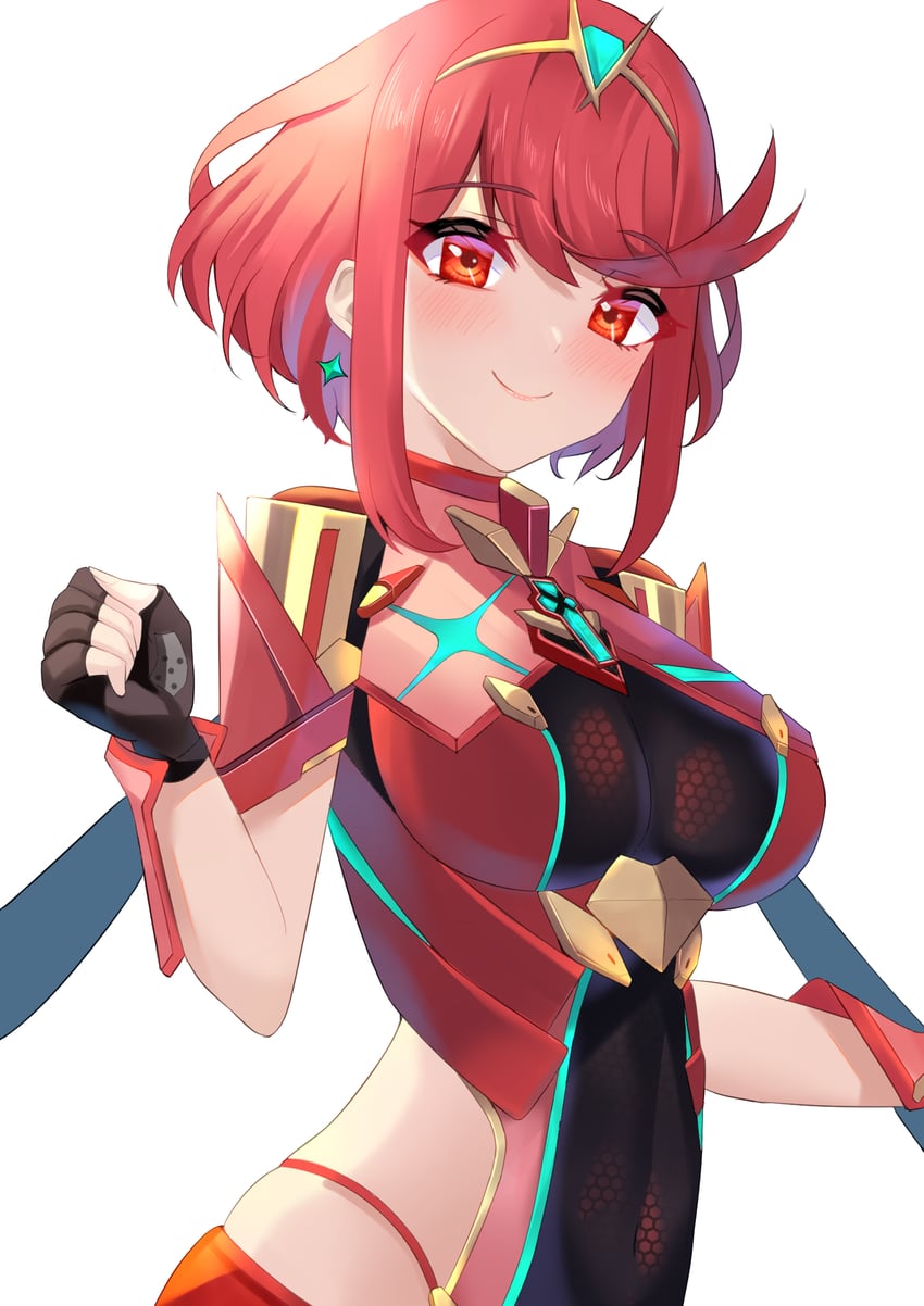 pyra (xenoblade chronicles and 1 more) drawn by kyaro_(wanu_14)